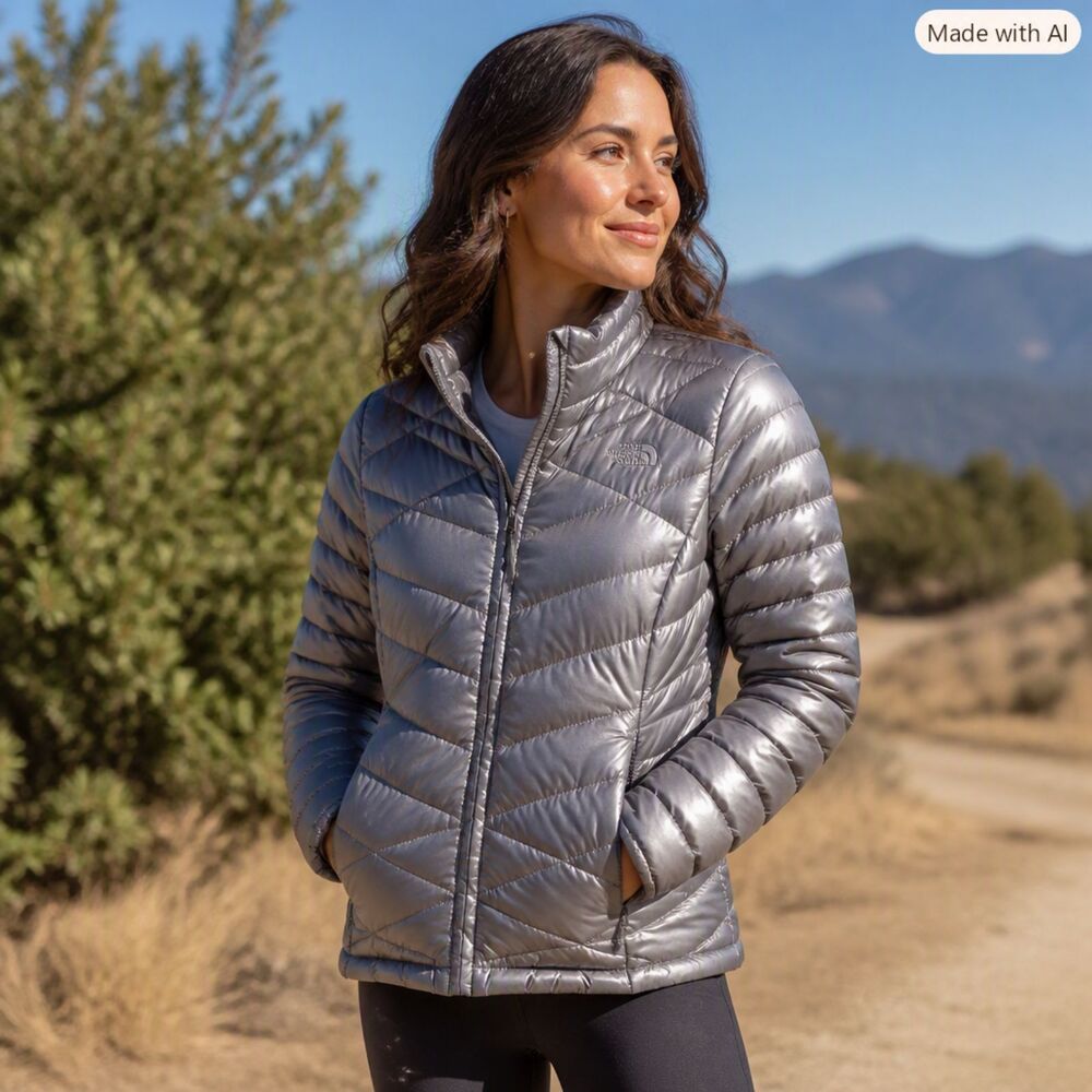 The North Face Women's Blue Aconcagua 550 Goose Down Puffer Jacket SZ M